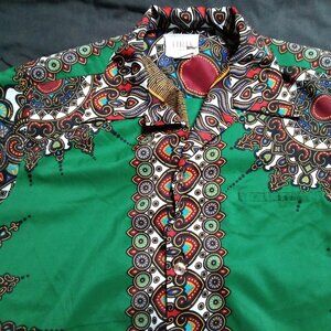 Vintage His Royal Highness Polyester Mandala Hawaiian Shirt